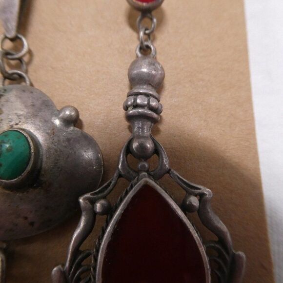 Sterling Silver Native Mismatched Earrings Boho - Picture 5 of 11